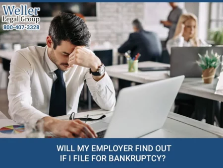 Employers aren’t notified when you file for bankruptcy
